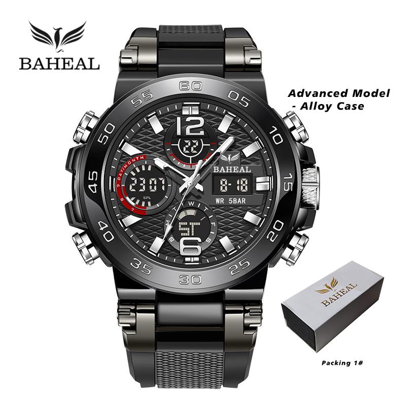 BAHEAL Dual time display watch - Alloy Shell - Image 2