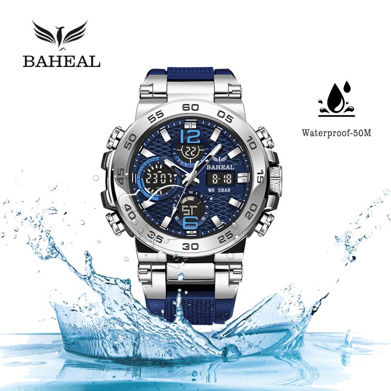 BAHEAL Dual time display watch - Alloy Shell - Image 3