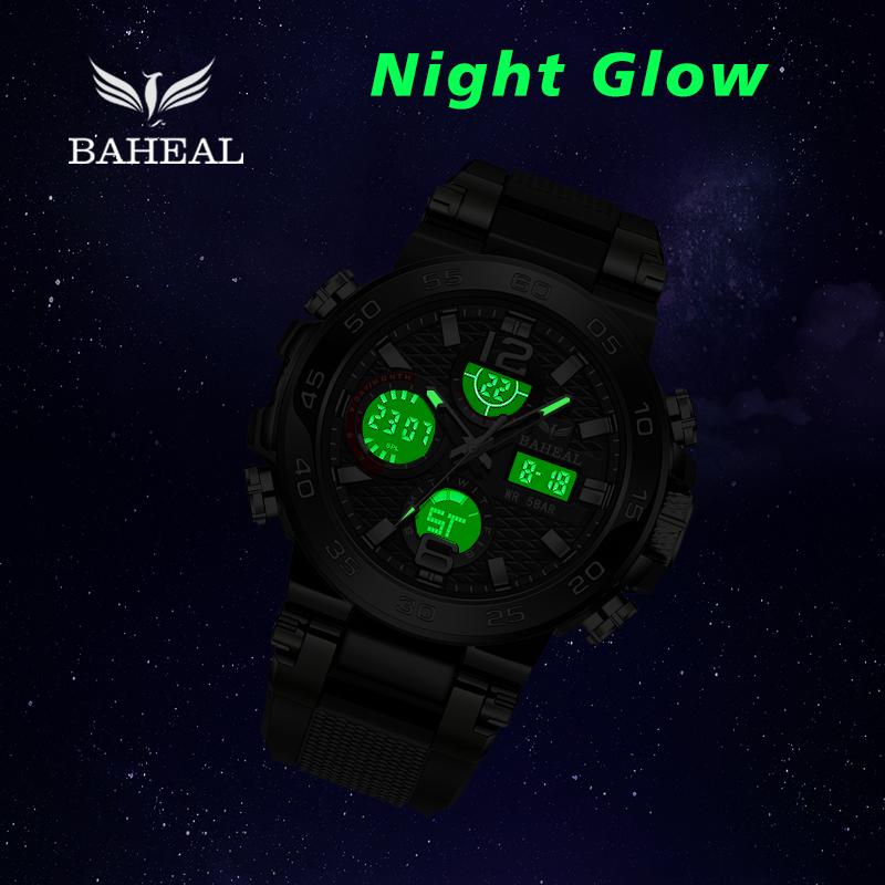 BAHEAL Dual time display watch - Alloy Shell - Image 8